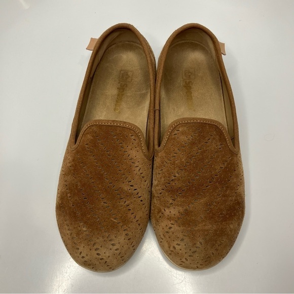 Spenco orthodic Ballet Flat Bailey saddle laser cut suede size 7.5 - Picture 2 of 8